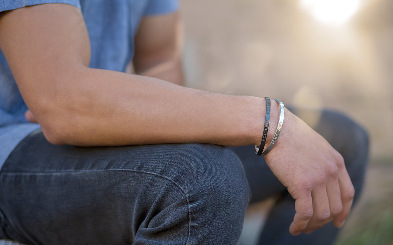 Pulsera Blessed for life (Hombre sin tinta negra)  Daniel Moksha